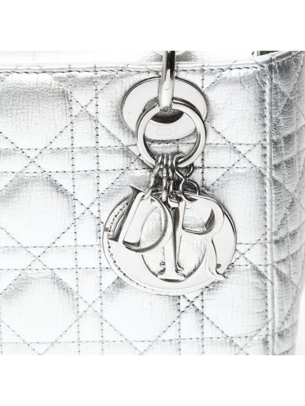 Dior Handbag Lady Dior Cannage Metallic - Picture 8 of 10